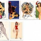 Steve Woron's BETTIE PAGE 5 Card Subset #1 *SIGNED* WOW