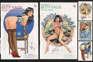 1993 SIGNED Bettie Page #1A & 1B Issues w/Signed Cards!