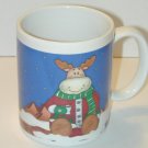 Reindeer Drinking Hot Chocolate Mug
