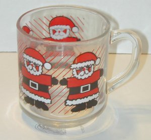 Santa Clause Transparent Glass Mug