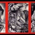 SIGNED! Don Paresi VAMPIRES & VIXENS RED 3 card PROMO Set~!