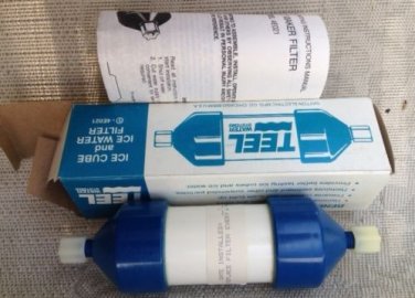 TEEL ICE CUBE & WATER Universal FILTER Fits any Refrigerator w 1/4" Supply Line