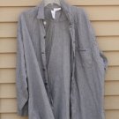 Men's CALVIN KLEIN 100% Cotton XL Light & Dark Grey striped Shirt