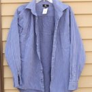 Men's CALVIN KLEIN 100% Cotton Large Lg L Multiple Blue Striped Shirt Men's CALVIN KLEIN 100% Cotton Large Lg L Multiple Blue Striped Shirt