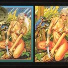 SHEENA~2 Alternate Signed Steve Woron Promo Cards Signed in Screwdown Holder