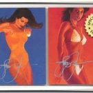 Autographed Steve Woron 2 Swimsuits Cards Signed in Screwdown Holder