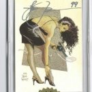 Steve Woron's MAGNUM GIRL Chase Insert Card Signed in Screwdown Card Holder