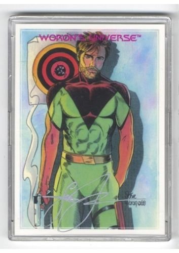 Steve Woron's MAGNUM GIRL Chase Insert Card Signed in Screwdown Card Holder