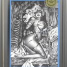 Signed Don Paresi Zombie Horror "Experimental Love" 4 Part Puzzle Trading Cards