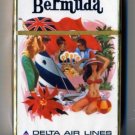 Vintage 1960s Delta Air Lines Playing Cards Pack BERMUDA *sealed*