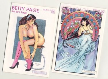 BETTY PAGE the 50's RAGE #2A and RARE 2B+Signed~~Buy from the Publisher Direct