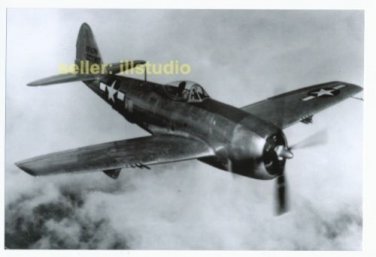 P-47 Thunderbolt in Flight 12 O'clock High RARE 4x6 PHOTO in MINT CONDITION #2