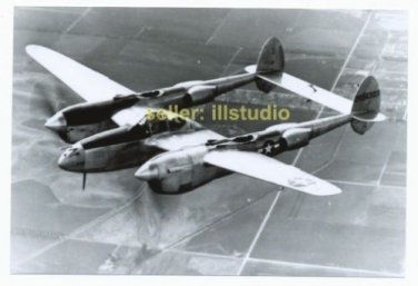 P-38 Lightning in Flight 12 O'clock High RARE 4x6 PHOTO in MINT CONDITION #1