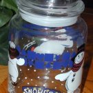 "SNOW DEN" Large SNOWMAN Iceskating Winter Candy Jar