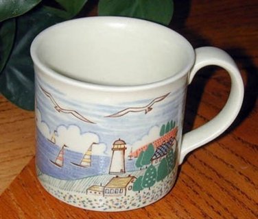 New England style CAPE COD Lighthouse Folk Art MUG