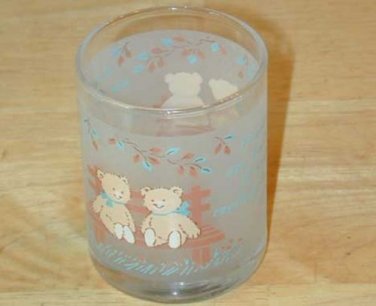 Teddy Bear "Friends" kitchen decor frosted glass MINT