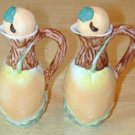 PEACH Motif pair VINEGAR and OIL for Salad Containers with lids-NEVER USED! NICE
