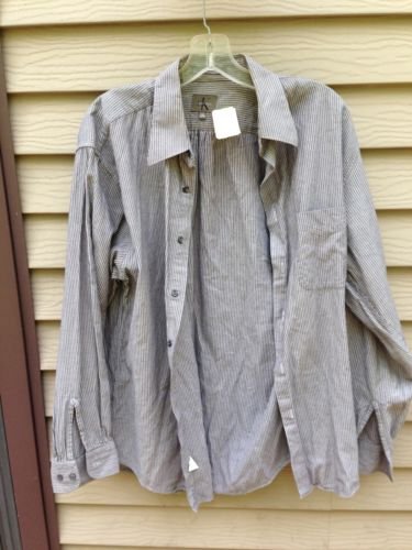 Men's CALVIN KLEIN Medium Dark Grey/Black/Color striped 16 (34/35) Shirt