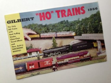 Vintage GILBERT HO MODEL RAILROADS TRAINS 1956 Catalog EXC Condition