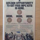 MPC "GOLDEN OPPORTUNITY" Model Kits 1982 Original Trimmed Paper Advertisement