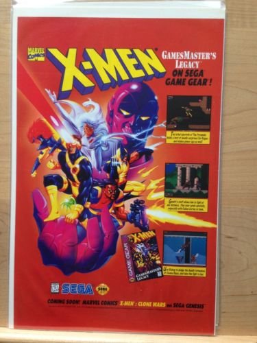 X-MEN GAMESMASTER'S LEGACY For SEGA Original Trimmed Paper Advertisement 1994