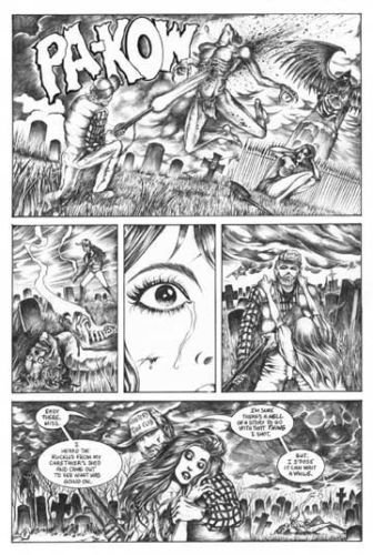 Don Paresi's Zombie Horror comic SEPULCHER #2 Walking Dead ORIGINAL ART Pg. 8~!