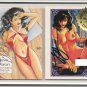 SIGNED Steve Woron Different NUDE VAMPIRELLA 2 cards in screwdown with Gold Seal