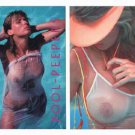 Knockout Amateur POOLPEEPERS Card Set SEXY Wet See-Thru Busty TOPLESS Pool Nude