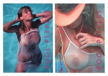 Knockout Amateur POOLPEEPERS Card Set SEXY Wet See-Thru Busty TOPLESS Pool Nude