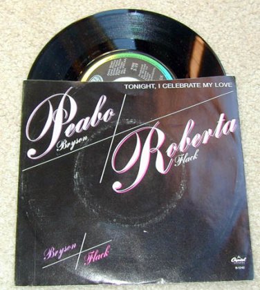 1983 Peabo Bryson/Roberta Flack "TONIGHT" 45 RPM~Vinyl