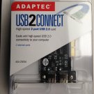 Adaptec USB2Connect USB 2.0 card for MAC & PC AUA-2000A~ USB 2 Ports