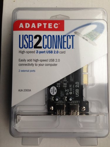 Adaptec USB2Connect USB 2.0 card for MAC & PC AUA-2000A~ USB 2 Ports