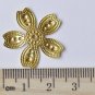 20 pcs Raw Brass Five Petal Large Filigree Flower Bead Cap A9038