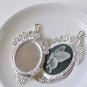 10 pcs Shiny Silver Swan Base Settings Match 18x25mm Cabochon A8662