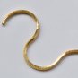 6.6ft (2m) Gold Plated Brass Square Box Snake Cobra Chain A8733