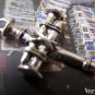 10 pcs of Antique Silver Nail Cross Charms Pendants 19x35mm A884