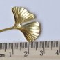 10 pcs Raw Brass Gingko Gingkgo Leaf Pendants Embellishments A9039