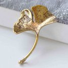 Gingko Gingkgo Leaf Connector Antique Gold Pendants Set of 10 A8904