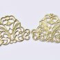 10 pcs Raw Brass Filigree Flower Embellishments A8562