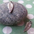 50 pcs of Antique Silver Small Leaf Charms 7x16mm A1086