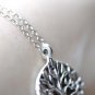 Oval Tree Ring Antique Silver Pendants Charms 27x27mm Set of 10  A8228