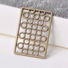 20 pcs Antique Bronze Rectangle Multiple Circle Loop Charms A8392