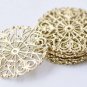Raw Brass Snowflake Flower Stamping Embellishments Set of 10 A8535