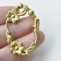 10 pcs Raw Brass Oval Flower Ring Embellishments 28x45mm A8555