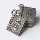 10 pcs Antique Bronze Classic Book 3D Charms 13.5x15mm A465