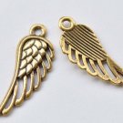 20 pcs Antique Gold Filigree Feather Wing Charms Pendants A8545