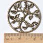 6 pcs Antique Bronze Birds On Tree Ring Pendants Connectors A8363