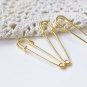 Plain Gold Safety Pins Kilt Pins Broochs 11x50mm Set of 10 A8523