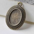 10 pcs Antique Bronze Pendant Tray Match 10x14mm Cabochon A8914