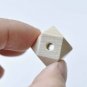 Faceted Geometric Wood Beads Wooden Findings  Set of 20